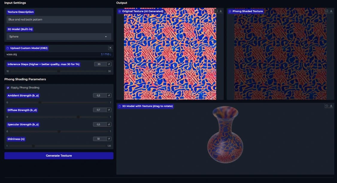 Interactive 3D Texture Synthesis